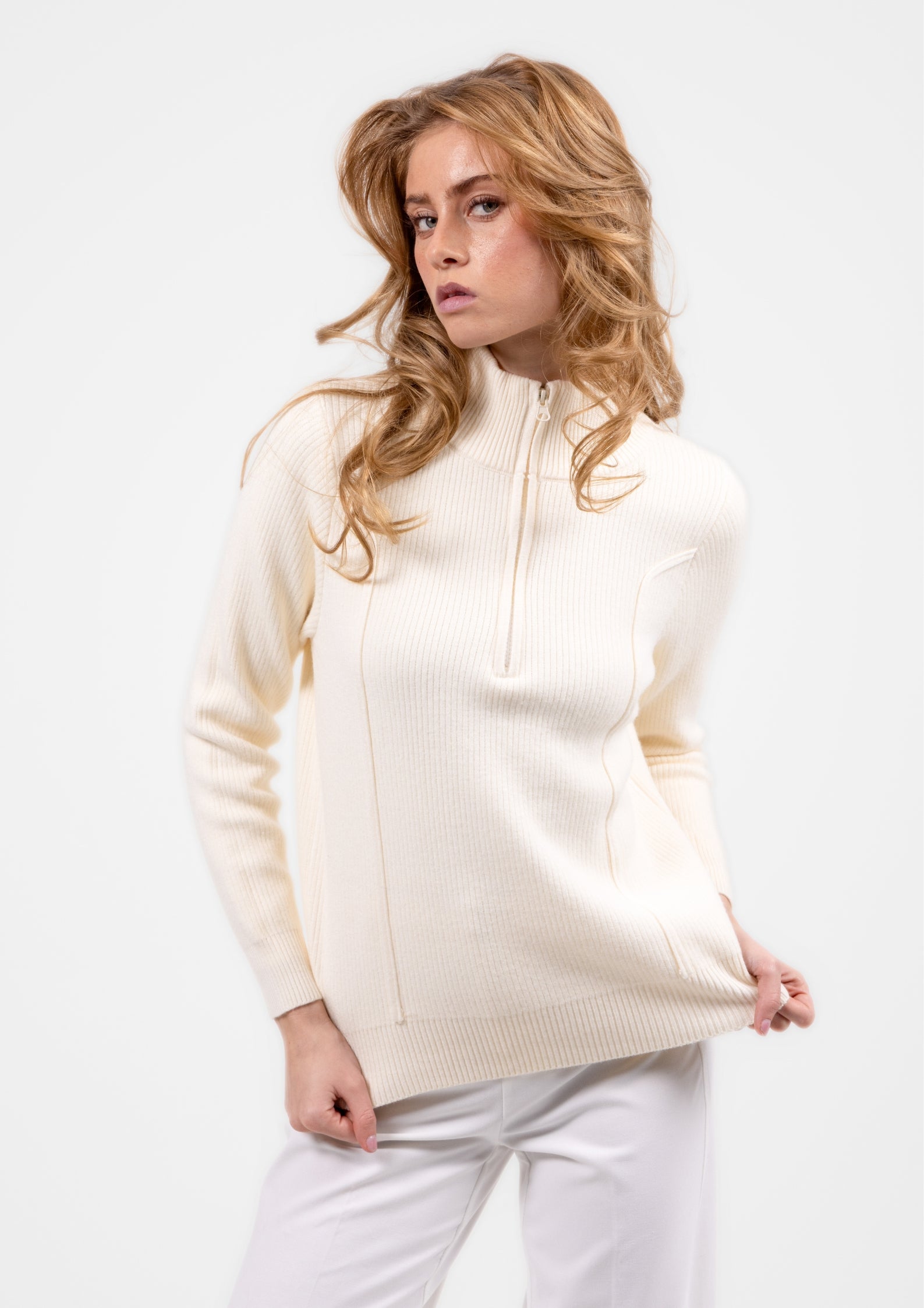 The Valmont Quarter Zip - Cream