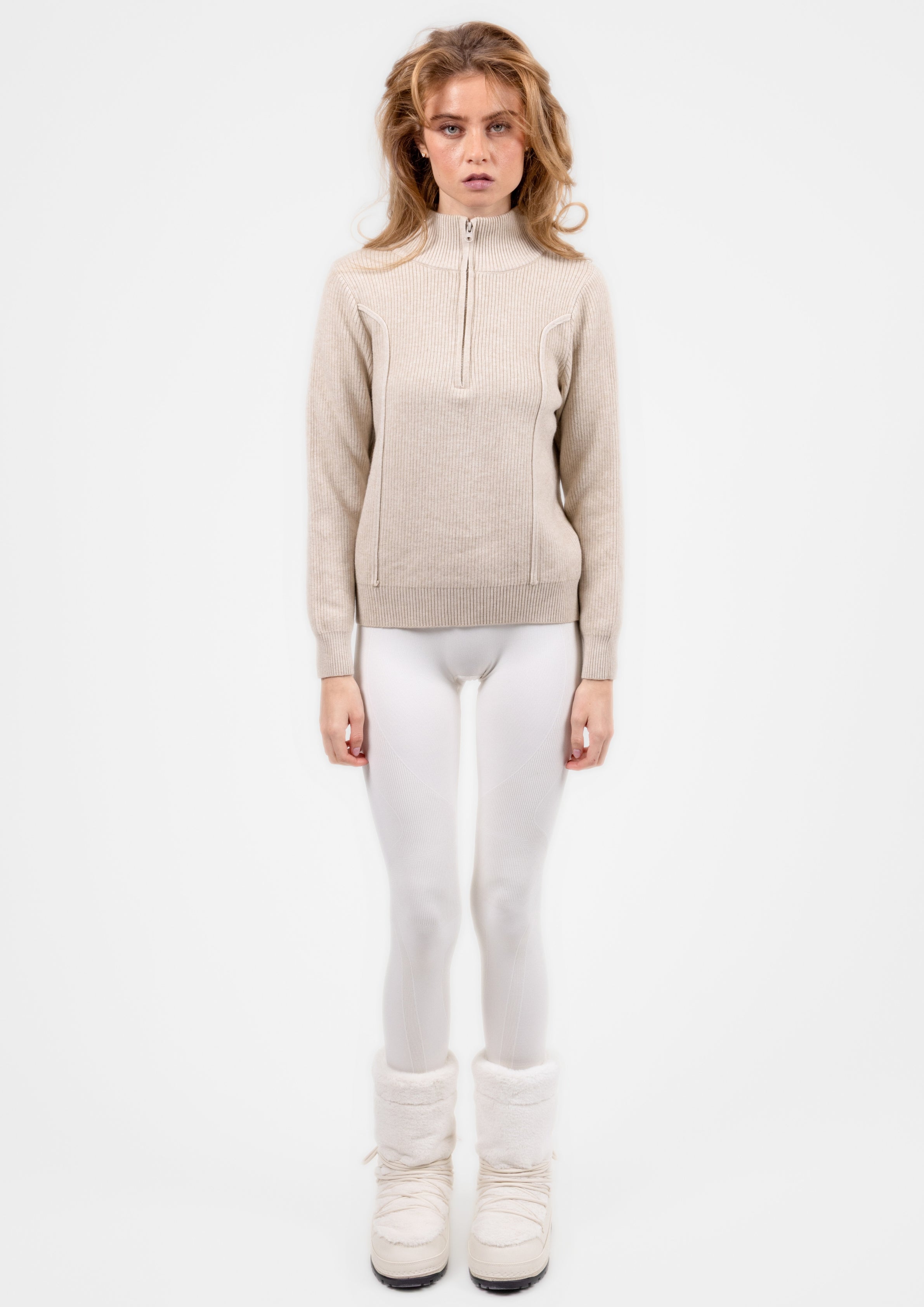 The Valmont Quarter Zip - Beige